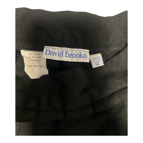 Vintage David Brooks 100% Pure Wool Made in the USA Size 12 W1 - Picture 4 of 4
